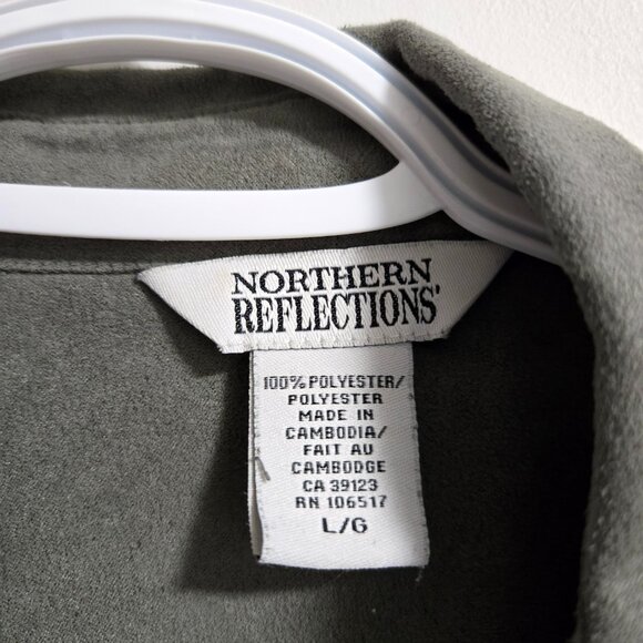 Northern Reflections Olive Green Button-Up Shacket – Versatile Neutral Blouse - Picture 5 of 5